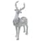 10.75" Silver Reindeer Glittered Christmas Tabletop Decoration